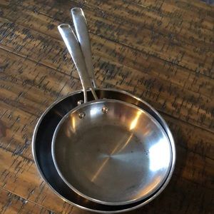 Belgique stainless steel pans 8 and 10 inch